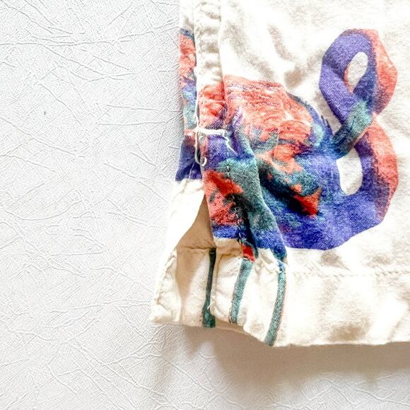 Arizona Jeans flamingo print button down unisex shirt medium - Picture 7 of 10